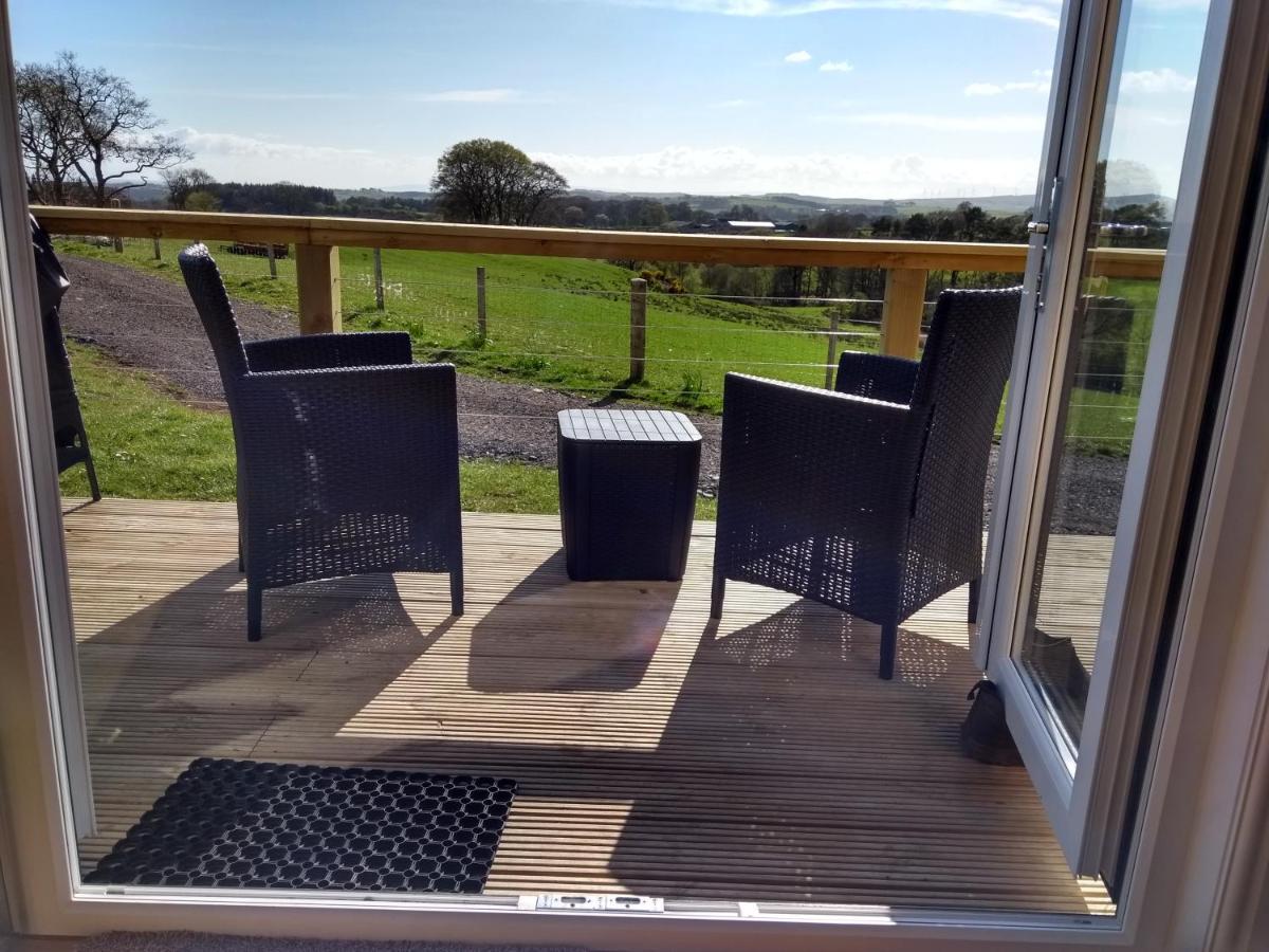 Dalry  Cleeves Cabins Ailsa Luxury Lodge With Hot Tub מראה חיצוני תמונה